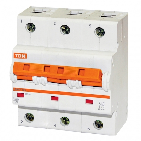 TDM ELECTRIC SQ0208-0078 Авт. выкл. ВА47-125 3Р 35А 15кА  х-ка С TDM